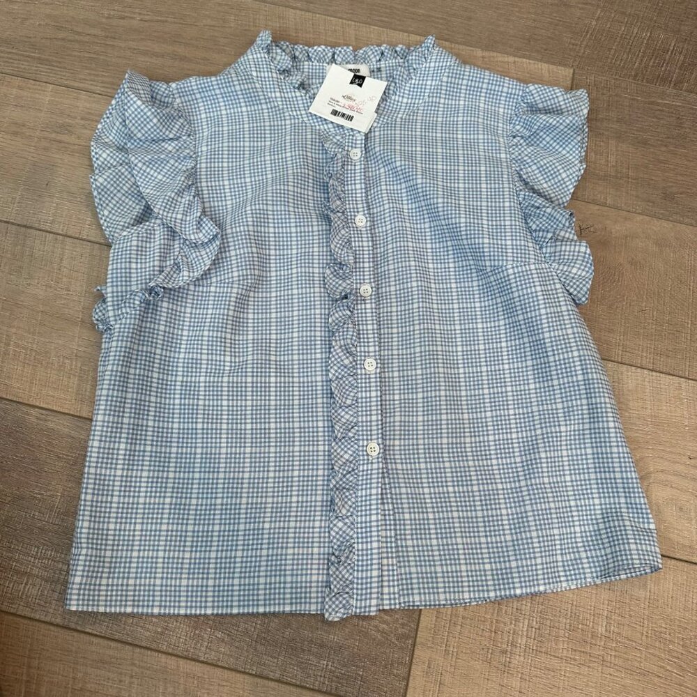 DAY + MOON WOMENS PLAID BUTTON DOWN SHIRT NEW MEDIUM